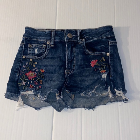 American Eagle Outfitters Pants - American Eagle Outfitters Next Level Stretch Size 4 Hi-Rise Shortie Jean Shorts